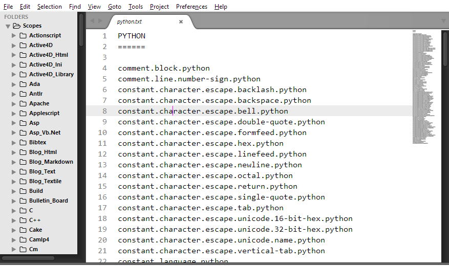 Python Scope preview