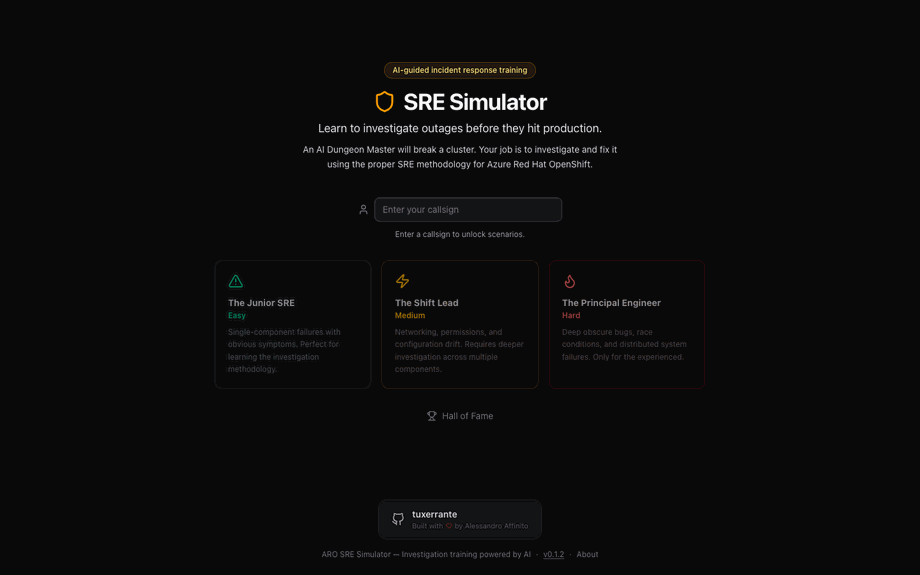 Scripted gameplay demo of SRE Simulator