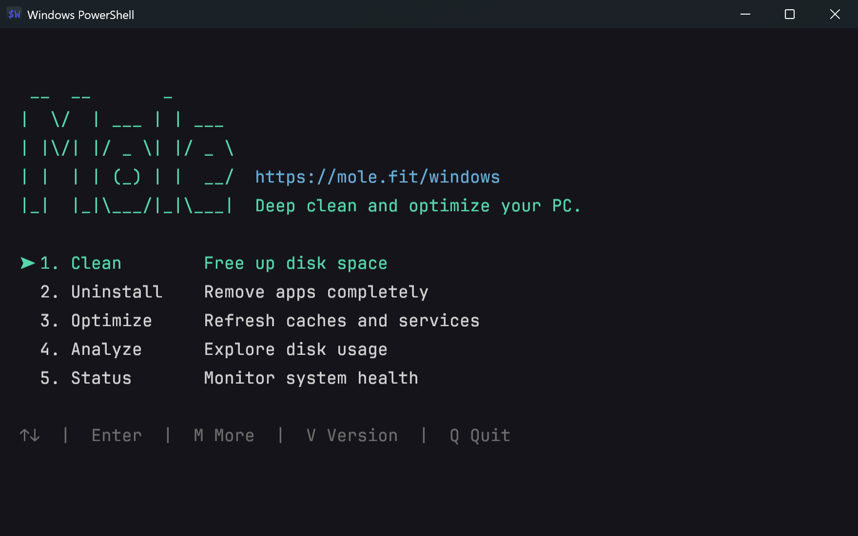 Mole CLI for Windows