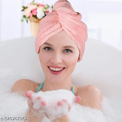 Pack of 2 Sky Blue & Lavender Purple Hair Towel Wrap Turban Microfiber, Hair Drying Towels0 Head Towels Wrapped Bath Cap Anti Frizz Hair Care Dryer Towel for Women Girl Wet/Long/Curly/Thick Hair Shower Caps heavy quality hair wrap towel (EXPORT QUALITY) - Minaro