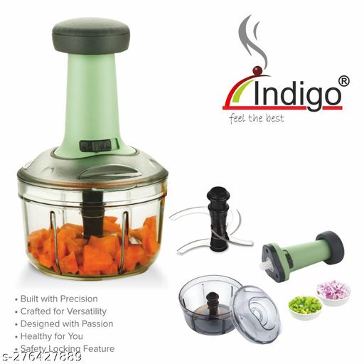 650ml Chopper Manual Chopper Large Quick & Powerful Hand Held Food Chopper to Chop & Cut Fruits, Vegetables, Herbs, Onions for Salsa, Salad, Pesto, Hummus, Guacamole (Premium) | 3 Stainless Steel Blades - Akry Store 