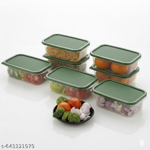 SET OF 6 Unbreakable Pack Of 6 Air Tight Square plastic Containers Set for Kitchen Storage, Kitchen Container, -Storage/Container Sets, Plastic Container, Design (1100 ml)+(PACK OF 6) - Akry Store 