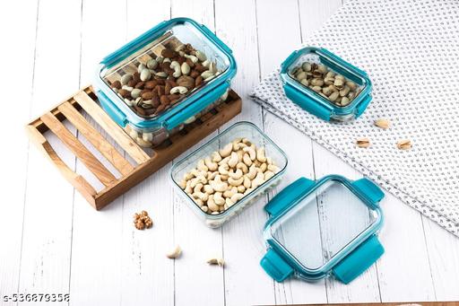 Airtight Food Storage Containers Set of 3 (1200ml + 800ml + 300ml) – BPA-Free, Leak-Proof, Stackable Rectangular Organizers | Ideal for Fridge, Freezer, Fruits & Vegetables, Reusable Kitchen Storage - Akry Store 