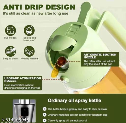 Leak-Proof Reusable Oil Spray Bottle, Fine Mist Sprayer, Dishwasher-Safe, Lightweight & Portable - Akry Store 