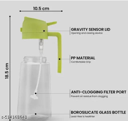 Leak-Proof Reusable Oil Spray Bottle, Fine Mist Sprayer, Dishwasher-Safe, Lightweight & Portable - Akry Store 