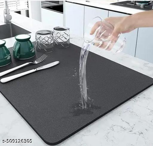 Quick-Dry Kitchen Dish Drying Mat, Water-Absorbent Surface, 40 × 60 cm - Akry Store 