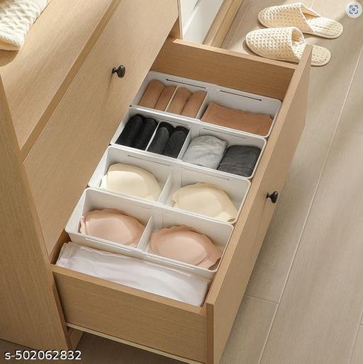 Adjustable Storage Trays for Drawers, Modular Organizer for Clothes & Accessories, 3-Piece Set - Akry Store 