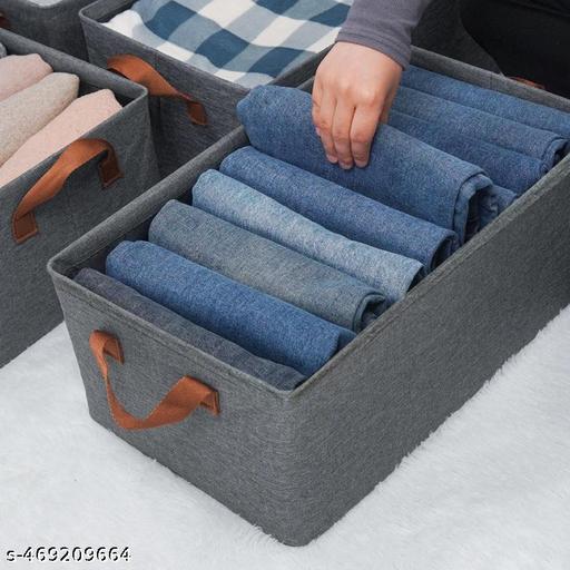 Rivon Foldable Storage Box Organizer for Wardrobe & Bedding, 2-Piece Set - Akry Store 