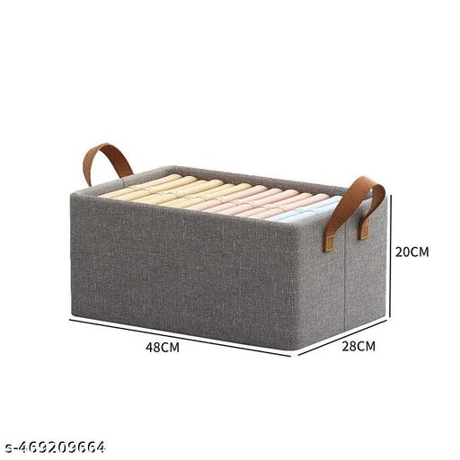 Rivon Foldable Storage Box Organizer for Wardrobe & Bedding, 2-Piece Set - Akry Store 