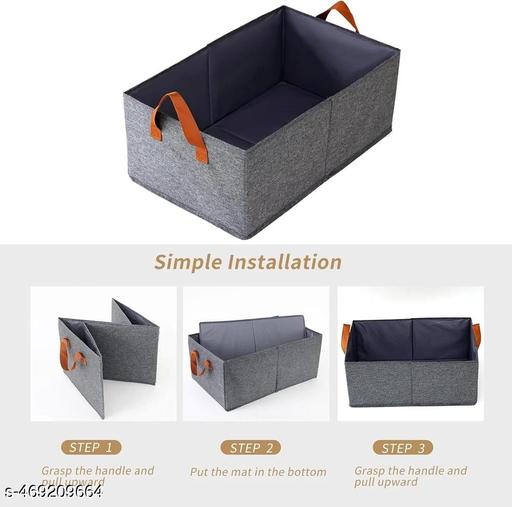 Rivon Foldable Storage Box Organizer for Wardrobe & Bedding, 2-Piece Set - Akry Store 