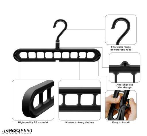 Magic Cascading Hangers with 9 Slots, Space-Saving Wardrobe Organizer, 3-Piece Set - Akry Store 