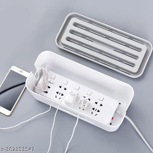 Btop Cable Organizer Box, Child-Safe Wire Management with Phone Stand, ABS Plastic - Akry Store 