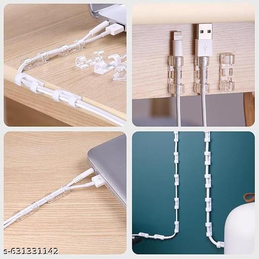 Adhesive Cable Management Clips, Compact Cord Holders, 20-Piece Set - Akry Store 