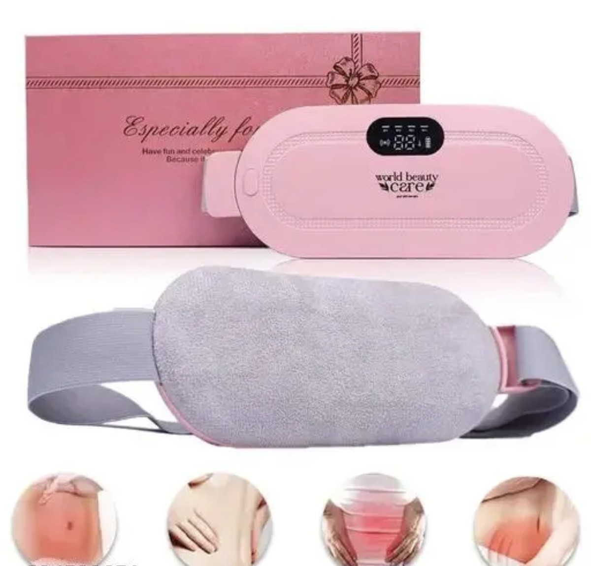 Period Cramp Relief Massager with Heating Pad, Portable Menstrual Pain Relief Device - Akry Store 