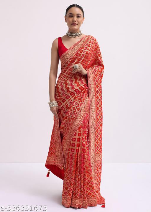 Best Selling Dola Silk Bandhani Saree - ALL 4 YOU