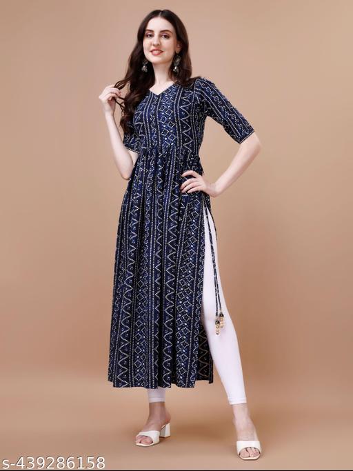 WOMEN’S BANDHANI NAIRA KURTA WITH LATKAN  - ALL 4 YOU