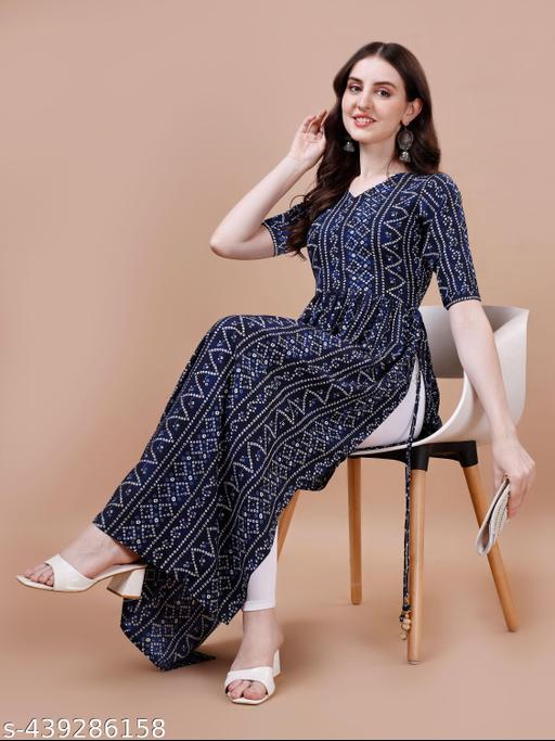WOMEN’S BANDHANI NAIRA KURTA WITH LATKAN  - ALL 4 YOU