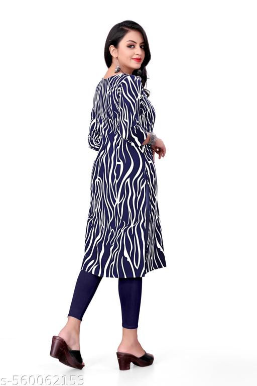 SIYARAM CREATION Women's Crepe Printed Straight Kurta - ALL 4 YOU