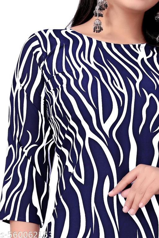 SIYARAM CREATION Women's Crepe Printed Straight Kurta - ALL 4 YOU