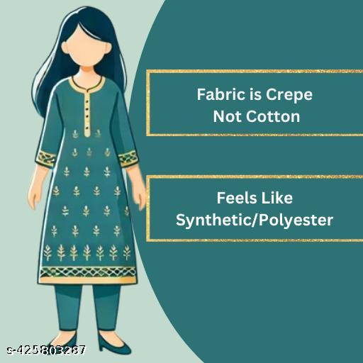 Polyster/Crepe fabric-Printed Kurti For Women - ALL 4 YOU
