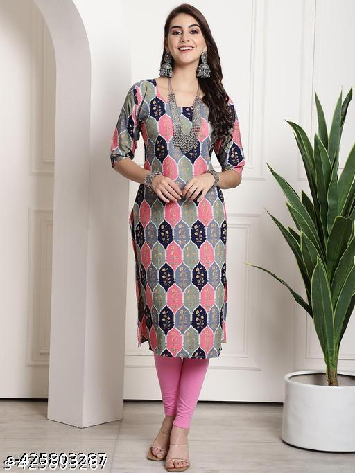 Polyster/Crepe fabric-Printed Kurti For Women - ALL 4 YOU