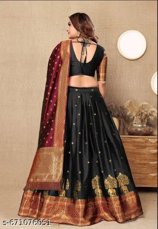 Woman  Regular Fit Art Art Silk Charming Pretty Stylish Lehenga Cholis Set - ALL 4 YOU