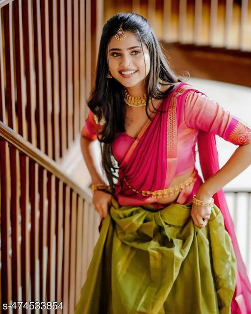 Presenting a perfectly blended Art silk lehenga for festive season to charm your look - ALL 4 YOU