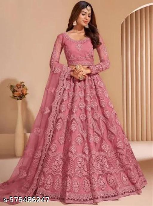 Designer Embroidered Lehenga Choli with Dupatta for Women - ALL 4 YOU