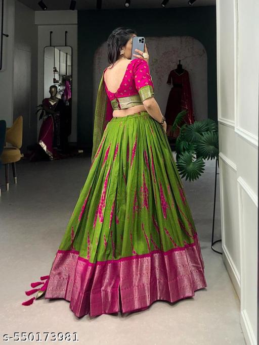 New Tussar Silk Desinger latest 2025 semi Stitched Lehenga Choli - ALL 4 YOU