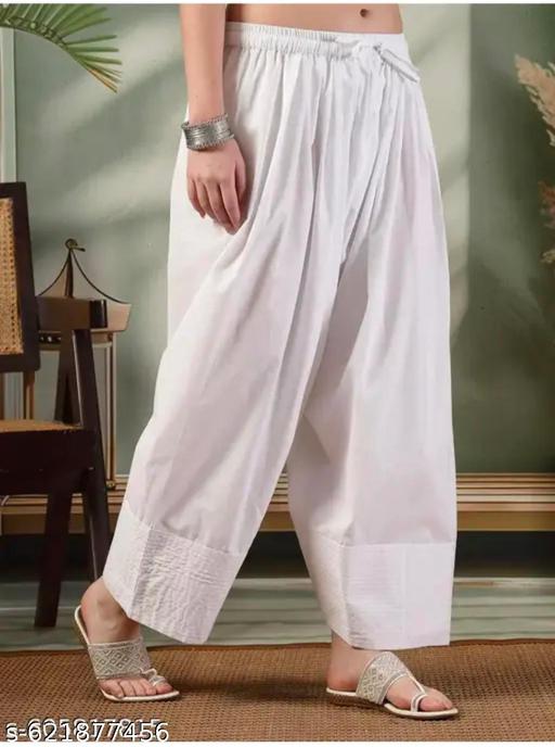 Women Solid Loose Fit Cotton Farshi Salwar - ALL 4 YOU