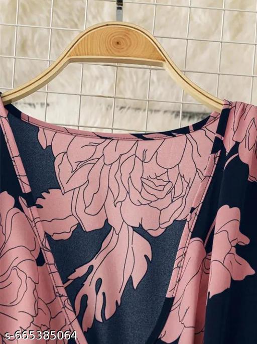 Women Floral Printed Tie-Up Maxi Dress - ALL 4 YOU