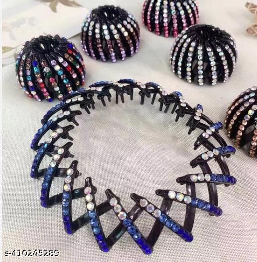 Revivo VIRTUAL SHOPPERS Women Bird Nest Hair Clips Holder Plastic Ponytail Holder Bun Clip Bun Maker Bird Nest Shaped Hair Clips(Multicolor) ( PACK OF 1PC - REVIVO