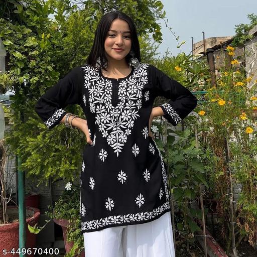 JANNAT CHIKANKARI SHORT MODAL KURTI - ALL 4 YOU
