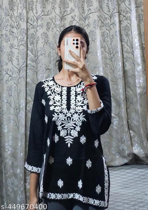 JANNAT CHIKANKARI SHORT MODAL KURTI - ALL 4 YOU