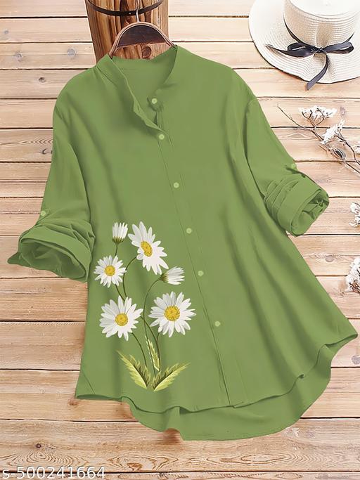 Flower Reyon Tunic Shirt - ALL 4 YOU