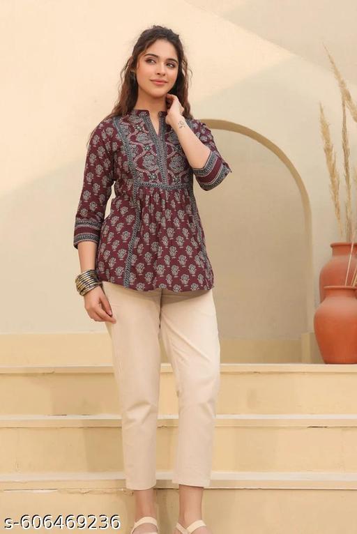 Women Fashion Floral Print Relaxed Fit Top | Women's Casual Rayon Floral Printed 3/4 th Sleeve Shirt | Women's Casual Rayon Floral Printed Rayon Regular Fit Top | Beautiful Women Rayon Top | Stylish Trendy printed top for women | WOMENS STYLISH Rayon PRINTED TOP FOR WOMEN & GIRL'S - ALL 4 YOU