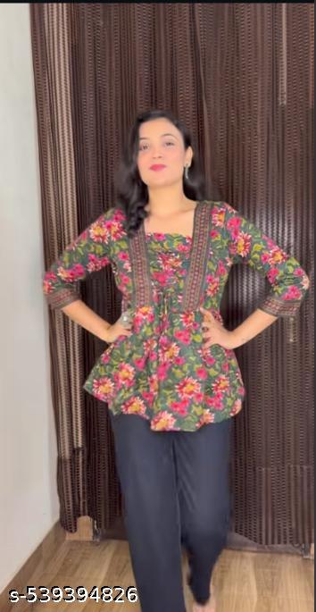BEST STYLISH PRINTED IMPIRE TUNIC TOP AND SHORT KURTIS FOR WOMEN AND GIRLS summer wear casual wear style top  - ALL 4 YOU