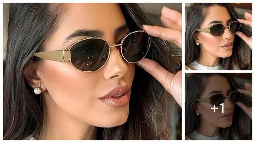 BLACK RAVEN Vintage Oval Metal Sunglasses for Men and Women, Gold Rimmed with Black Arms