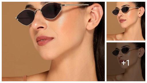 Trendy Celeb's Inspired Cat Eye Metal Sunglasses for Women Men Triangle Vintage Trendy Cool Sun Glasses  By Eyesace®