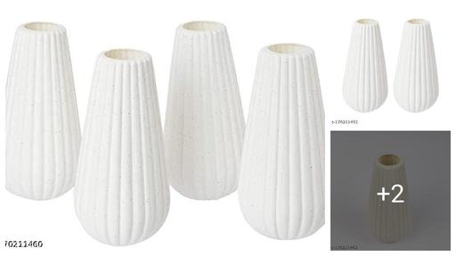 White Colored vase for Your Flowers, Home Decor ,Real Flowers Home Decor pack, 1