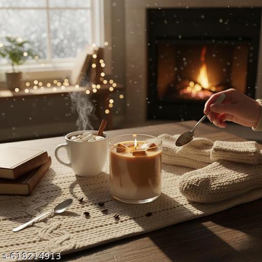 Cold Brew Coffee Scented Candle | Handmade Coffee Aroma Candle for Home & Gifts | Coffee Lovers | 60 ml short glass - Zeyoria