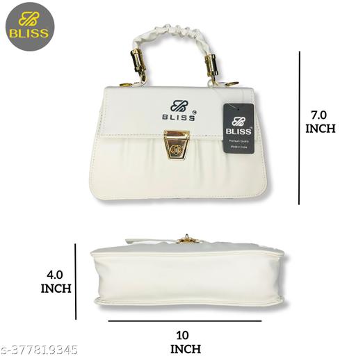 Graceful Stylish Slingbags  Luxury High Quality PU Leather Women Shoulder Bag (White) - Easylife