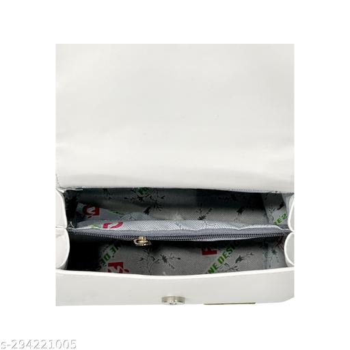 Jazzberry Women white floral Printed Pu Leather Sling Bag with Detachable Strap  - Easylife