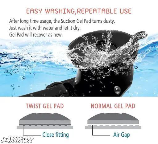 SUKH-Clamp Stand Car Mobile Holder with 360° Rotational, Strong Suction Cup, One Click Release Button Drive Long ALong Arm Phone for Dashboard and Windshield Compatible 4 to 6.5 inch Devices (Black) - Easylife