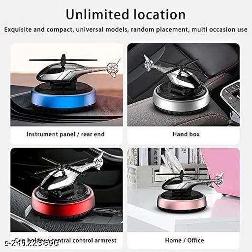 AUTO SIGMA New Big Helicopter Alloy Solar Car Air Freshener Aromatherapy Car Interior Decoration Accessories Fragrance for Home Office Decoration Perfume Solar Red. - Easylife