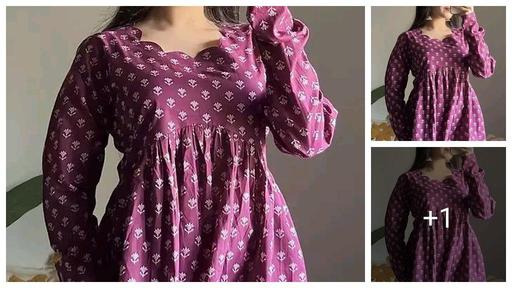 Printed Rayon fancy neck Cotton Top Short Kurti for womens Printed short top Peplum Top Short flared Tunics for womens Wine colour Short kurtis For jeans