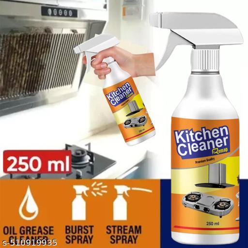 KITCHEN OIL & GREASE STAIN CLEANING REMOVER SPRAY Kitchen Degreaser Cleaner Non Corrosive Multipurpose Product - Removes Oil Grease Food Stains, Chimney Stove Grill, Kitchen Slab, Tiles, Floor, Sink Cleaner Liquid PH Neutral Kitchen Cleaner Spray Chimney Cleaner Bathroom Cleaner- 250ml - Easylife