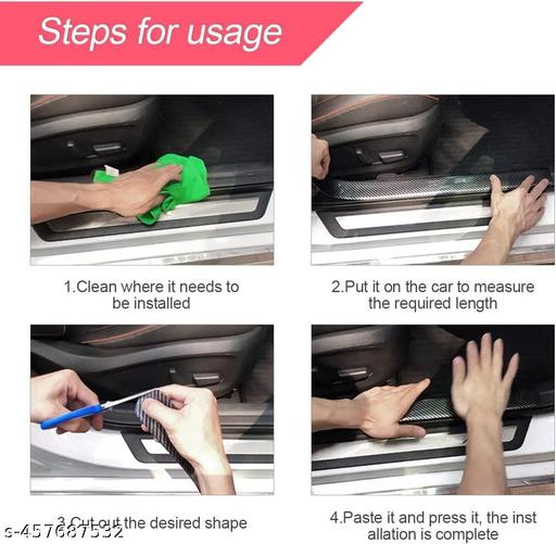 Car Door Edge Entry Guards, 5D Carbon Fiber Anti-Collision Protector Tape, Universal Self-Adhesive Auto Door Trim Strips Anti-Collision, Car Door Sill Protection Fits for Most Car (5m*5cm) - Easylife