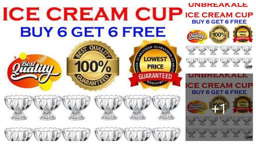 unbreakable plastic transparent ice cream cup 250ml (pack of 12)