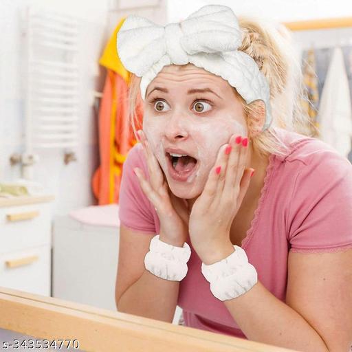 Microfiber Wrist, Wrist Wash Bands, Skincare Headbands Makeup Headband with Wrist Band, Facial Headband Face Wash Wristbands for Washing Face - Easylife